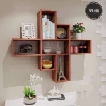 Floating wooden wall decor